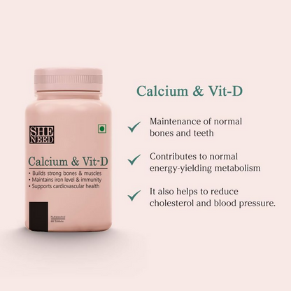 SheNeed Calcium & Vit-D Supplement For Women Capsules