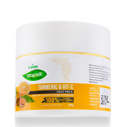 VI-JOHN Prakritik Vitamin C & Turmeric Face Pack