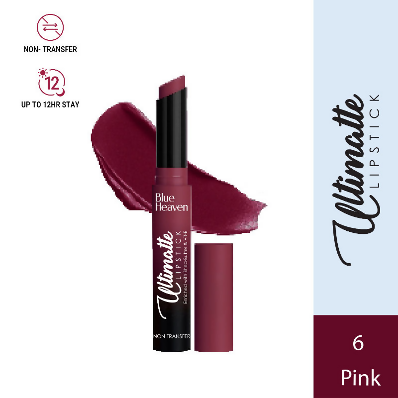 Blue Heaven Ultimatte NonTransfer Long Lasting Lipstick - 06 Pink