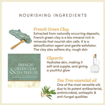 The Earth Reserve French Green Clay & Tea Tree Oil Soap