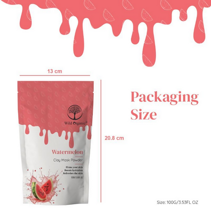 Wild Organic Watermelon Clay Mask Powder