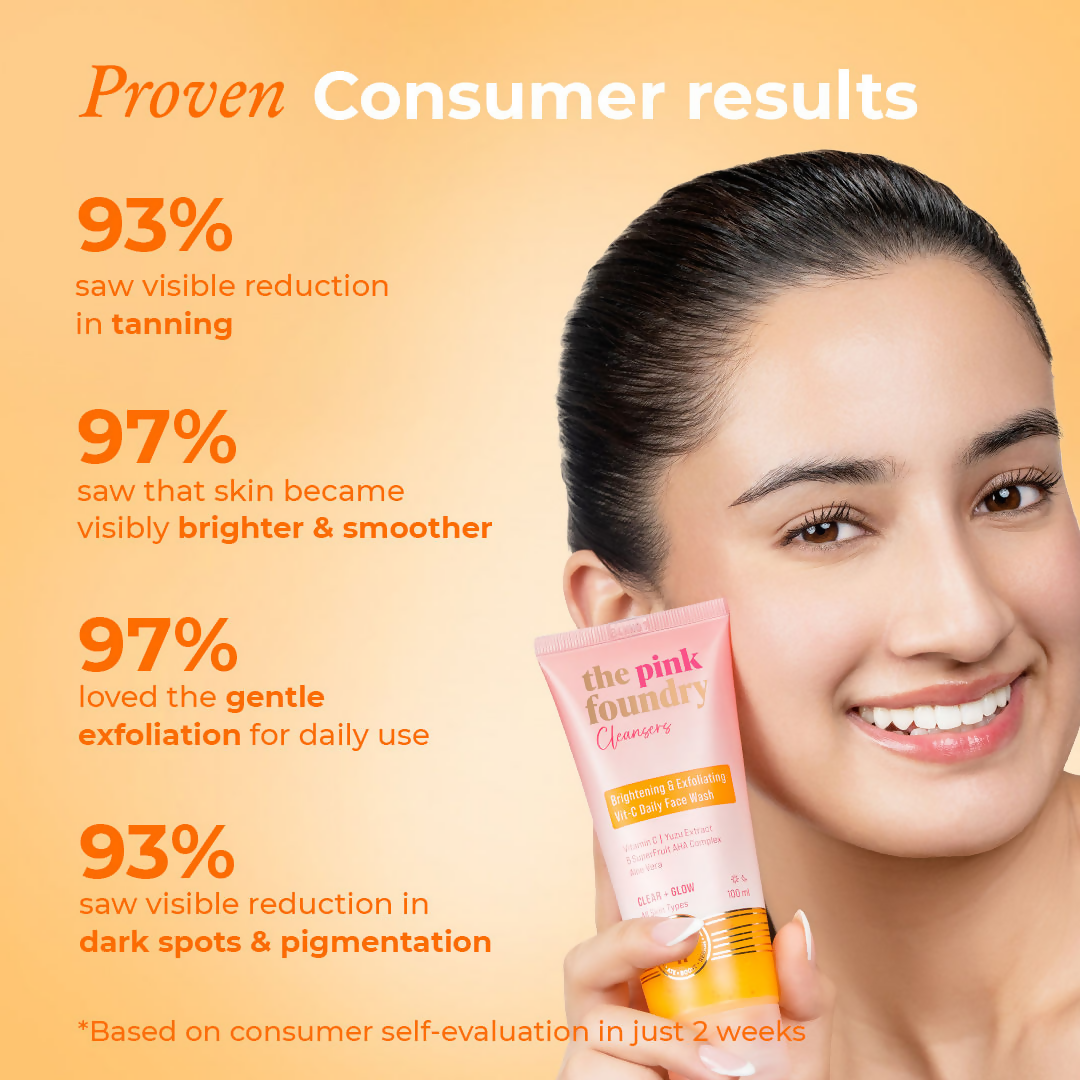 The Pink Foundry Brightening & Exfoliating Vit C Daily Face Wash