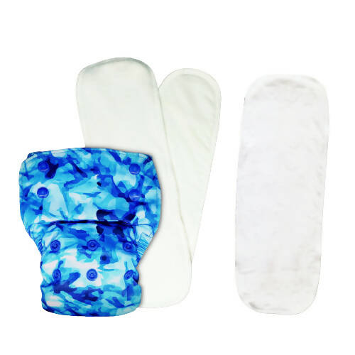 Buy Kindermum Nano Pro Aio Cloth Diaper (With 2 Organic Inserts And Power Booster)- Aqua For Kids from DrMediCart, Ship from India to USA