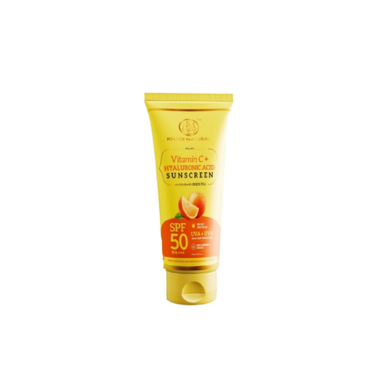 Khadi Natural Vitamin C + Hyaluronic Acid Sunscreen SPF 50 PA+++