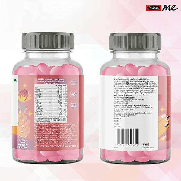 Swisseme Biotin Gummies With Vitamin B12, C & E For Healthy Hair & Nails - DrMediCart