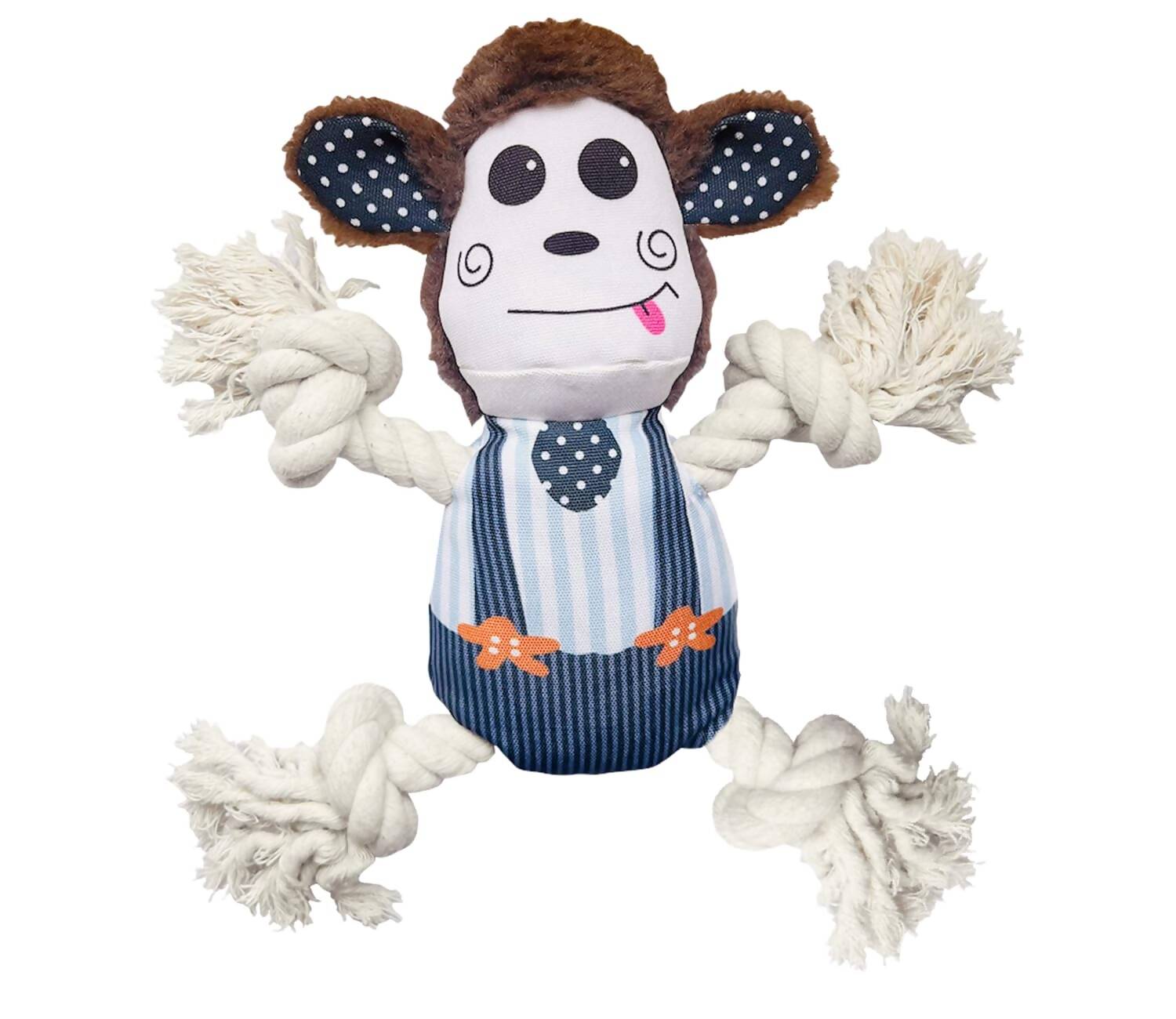 Buy Foodie Puppies Monkey Crinkle Paper Rope Plush Toy for Dogs
