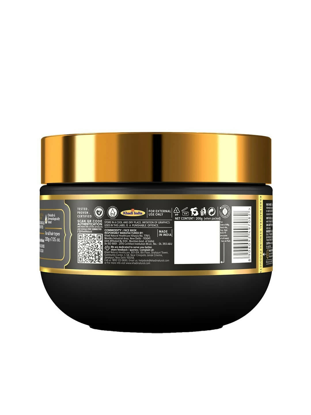 Khadi Natural Activated Bamboo Charcoal Face Mask