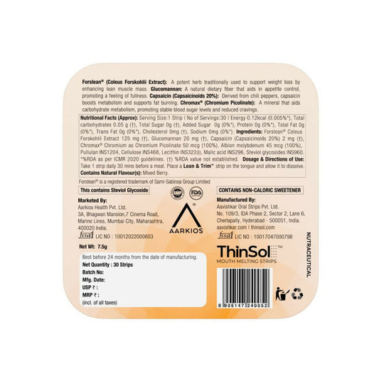 Buy HealthAid Lean & Tirm ThiSolves Oral Strips from DrMediCart, Ship from India to USA