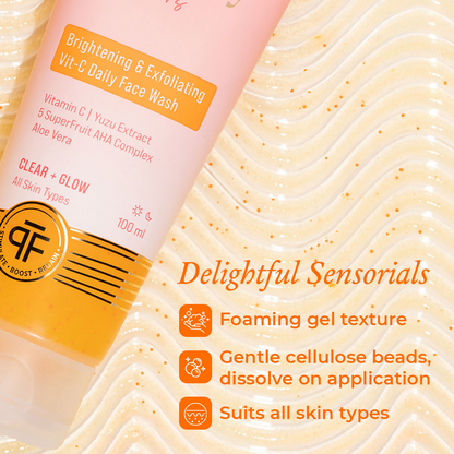 The Pink Foundry Brightening & Exfoliating Vit C Daily Face Wash