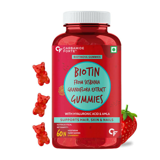 Buy Carbamide Forte Biotin From Sesbania Extract Gummies - Strawberry from DrMediCart, Ship from India to USA