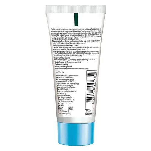 Buy Everyuth Naturals Rejuvenating Cucumber & Aloe Vera Face Pack from DrMediCart, Ship from India to USA
