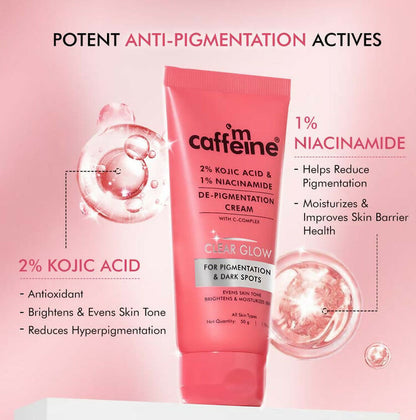 mCaffeine Clear Glow 2% Kojic Acid,1% Niacinamide De-Pigmentation Cream