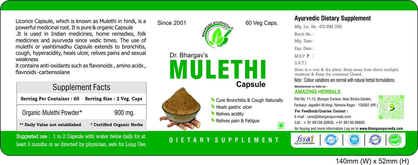 Dr.Bhargav’s Mulethi Capsules