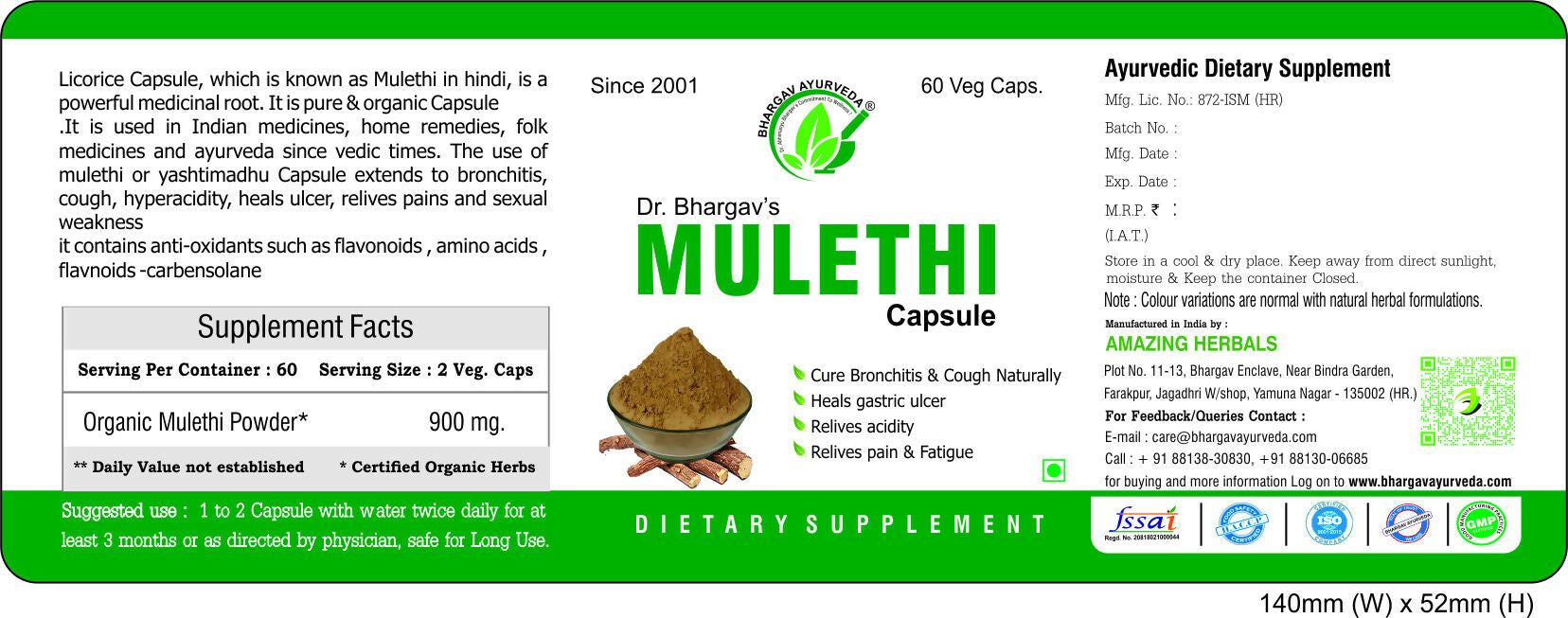 Dr.Bhargav’s Mulethi Capsules