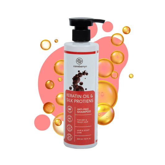 Buy Careberry Keratin Oil & Silk Proteins Anti-Frizz Shampoo For Dry & Frizzy Hair from DrMediCart, Ship from India to USA