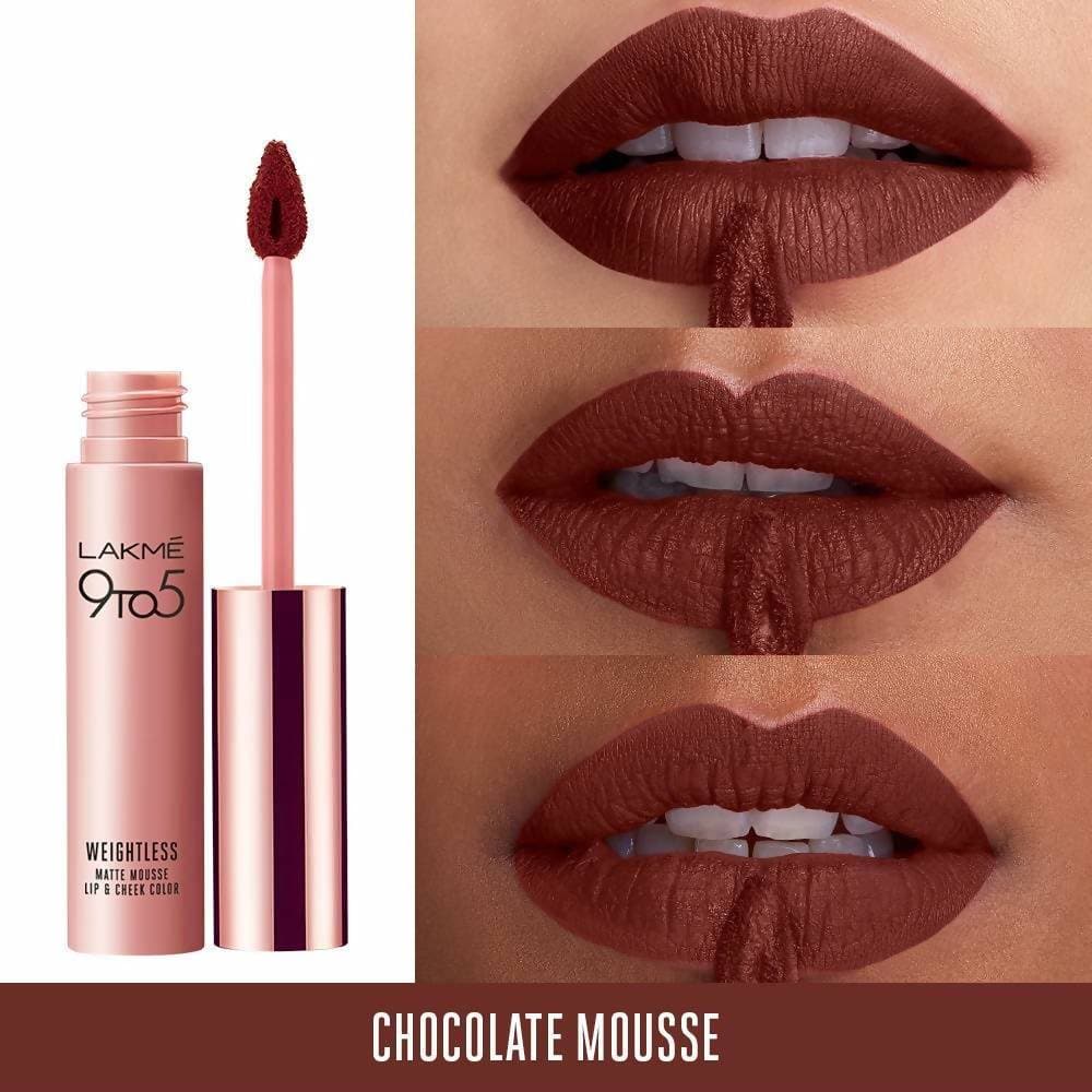 Lakme 9 To 5 Weightless Matte Mouse Lip & Cheek Color - Chocolate Mousse - DrMediCart