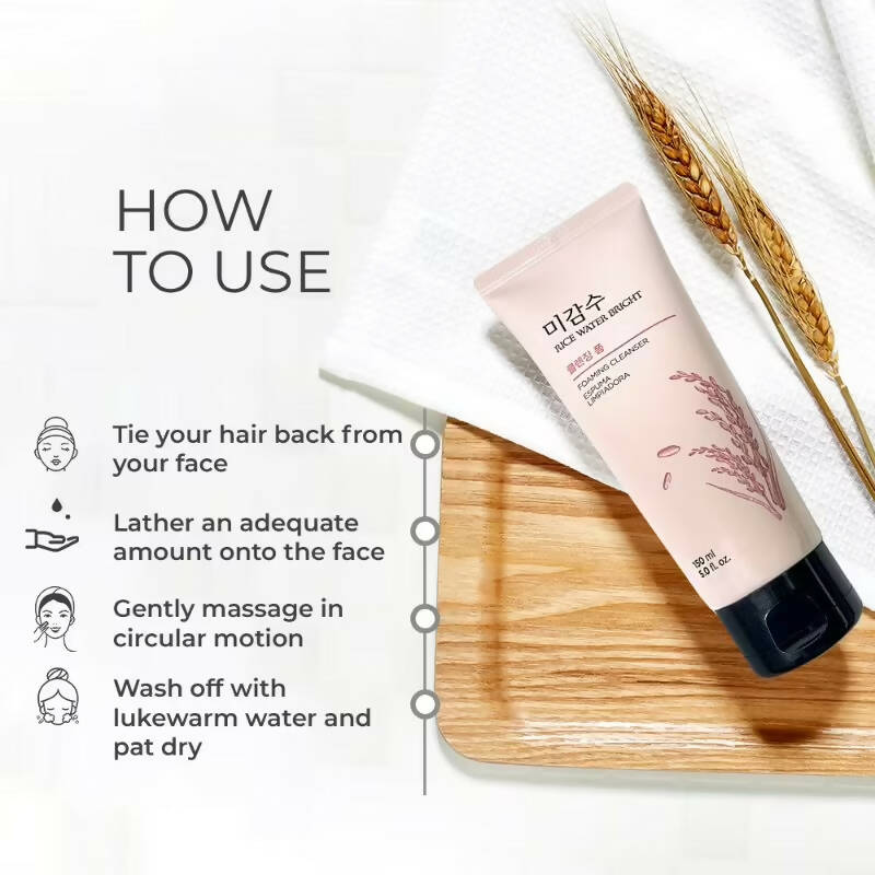 The Face Shop Rice Water Bright Foaming Cleanser - Korean Skincare