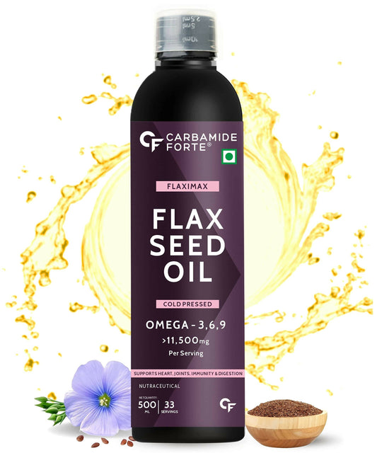 Buy Carbamide Forte Flaxseed Omega 3 6 9 Oil for Eating Skin & Hair Growth from DrMediCart, Ship from India to USA