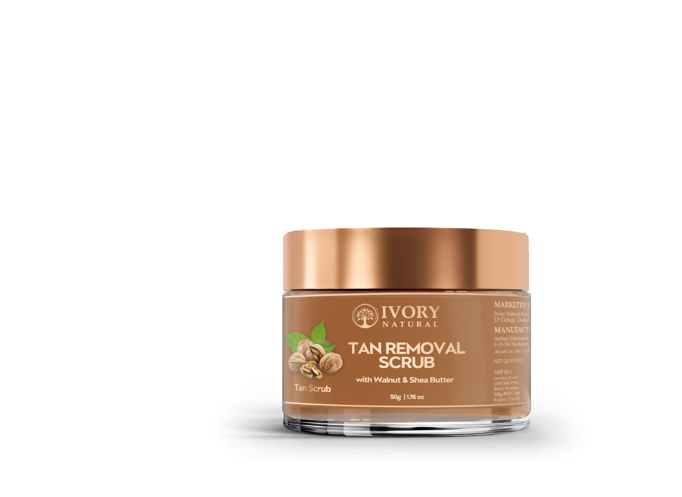 Ivory Natural Tan Scrub , Reduce Tan, Restores Radiant Skin Glow