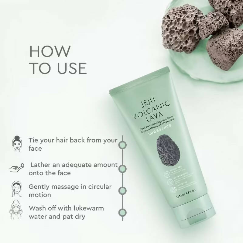 The Face Shop Jeju Volcanic Lava Scrub Foam - Drmedicart