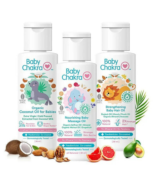 BabyChakra Massage Oil Hair Oil & Coconut Oil Combo