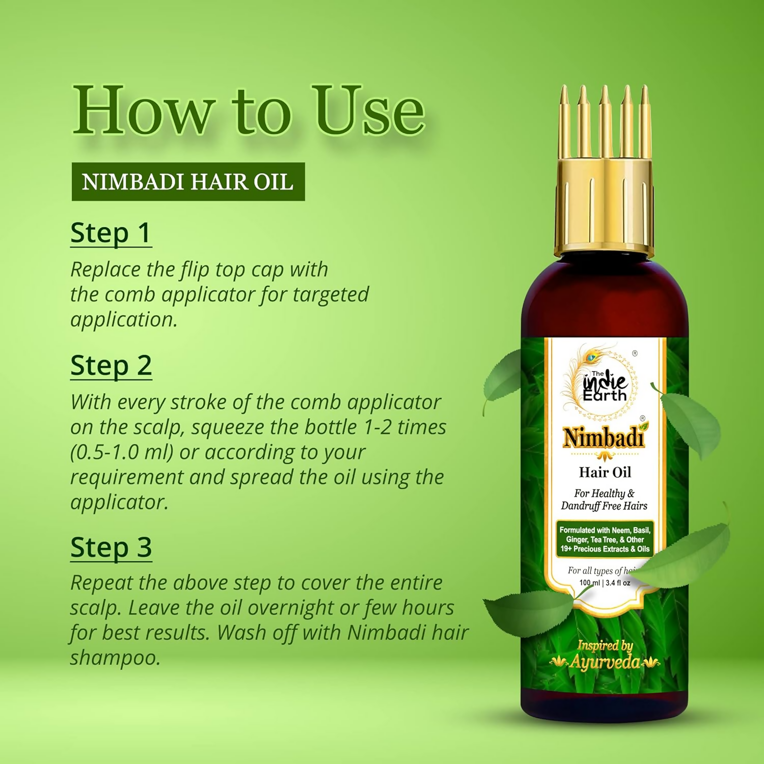 The Indie Earth Nimbadi Hair Oil For Healthy & Dandruff Free Hairs - DrMediCart
