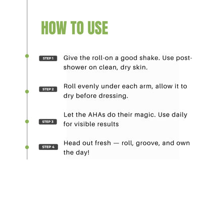 Detoxie 5% AHA BHA Underarm Lightening Deo Roll (Minty Fresh)