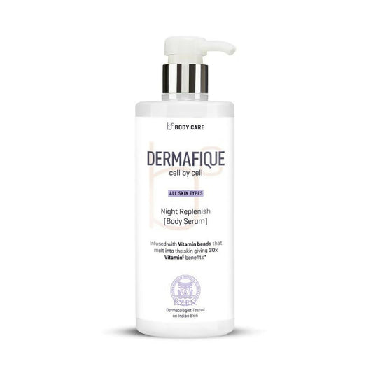 Dermafique Night Replenish Body Serum With 30X Vitamin E, Repairs Skin Cell Damage