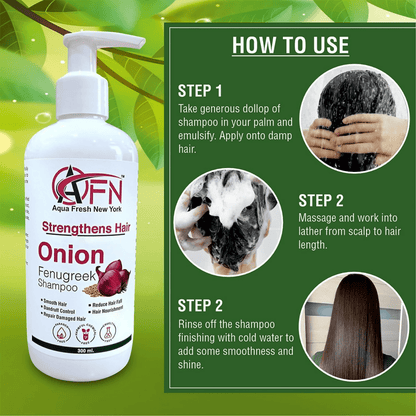 AFN Aqua Fresh New York Onion Fenugreek Shampoo - DrMediCart