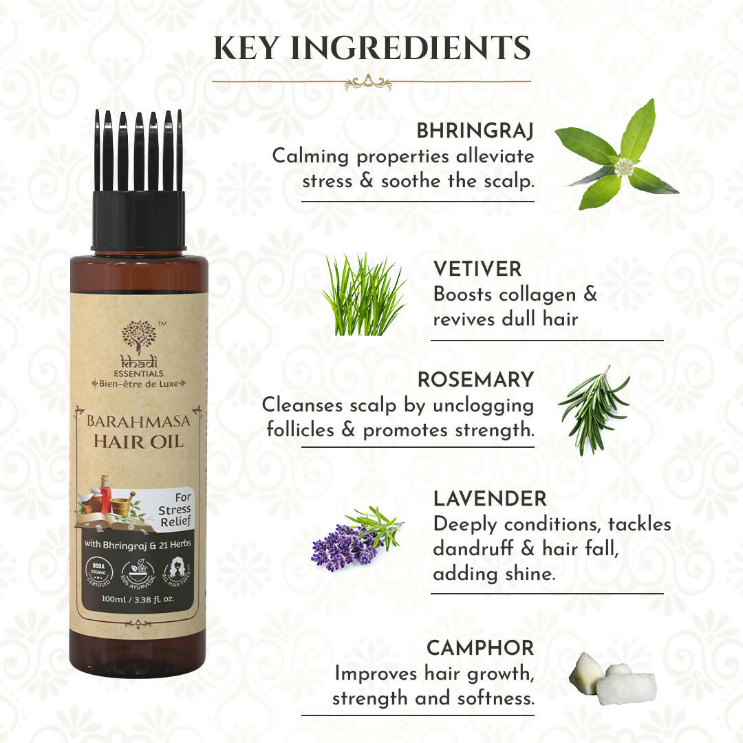 Khadi Essentials Barahmasa Hair Oil