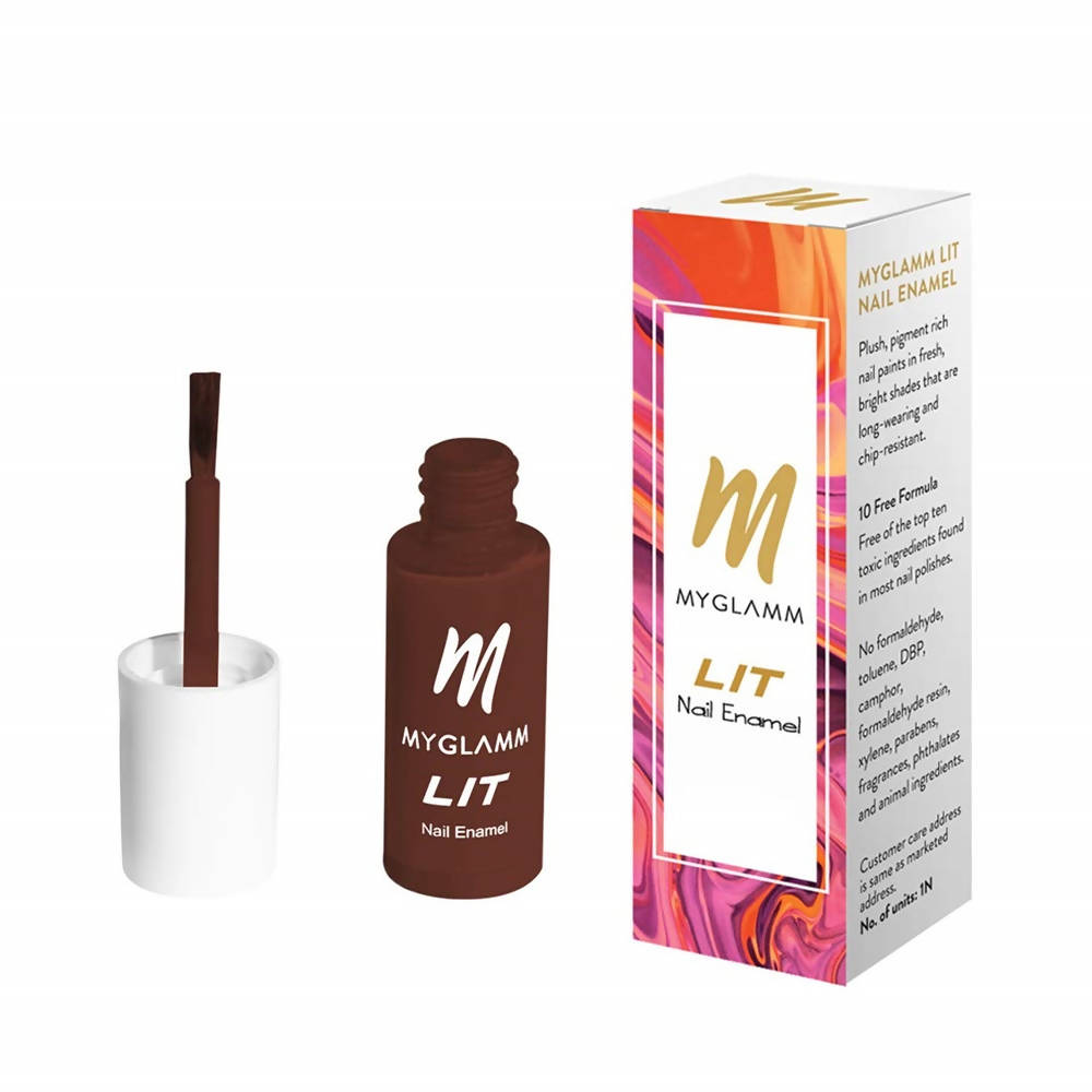 Buy MYGLAMM LIT Nail Enamel - Man Eater - Pomegranate Shade (7 Ml) from DrMediCart, Ship from India to USA