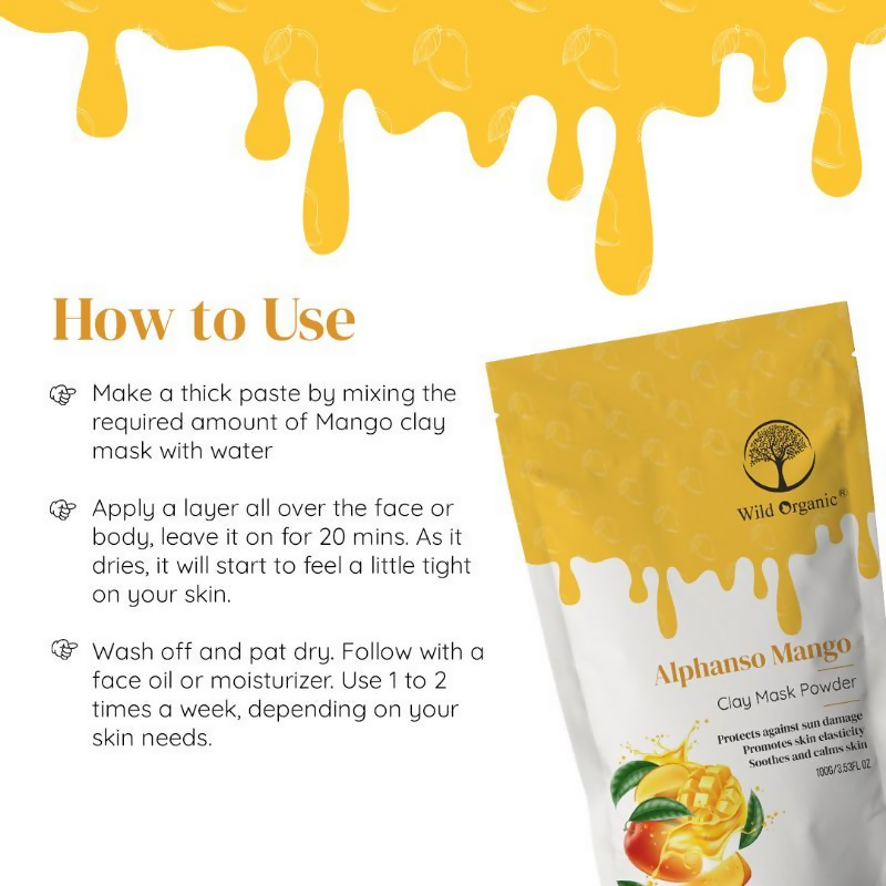 Wild Organic Alphanso Mango Clay Mask Powder