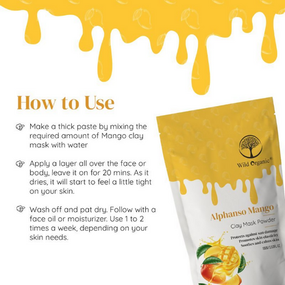 Wild Organic Alphanso Mango Clay Mask Powder