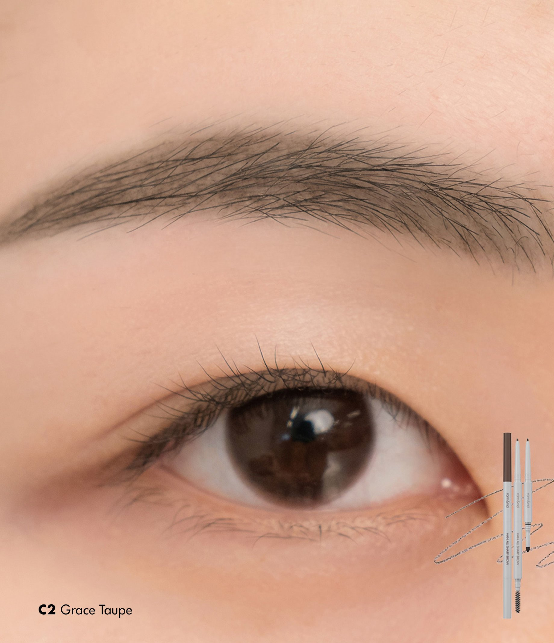 Rom&nd Han All Sharp Brow - C2 Grace Taupe