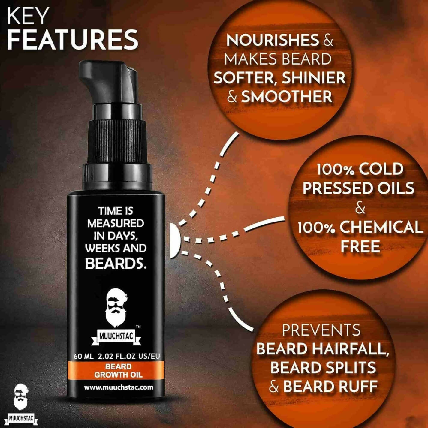 Muuchstac Beard Growth Oil - DrMediCart