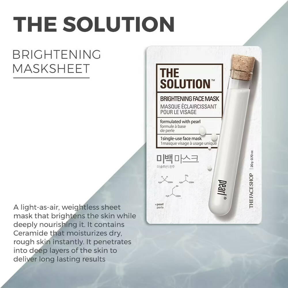 The Face Shop The Solution Brightening Pearl Face Mask - DrMediCart