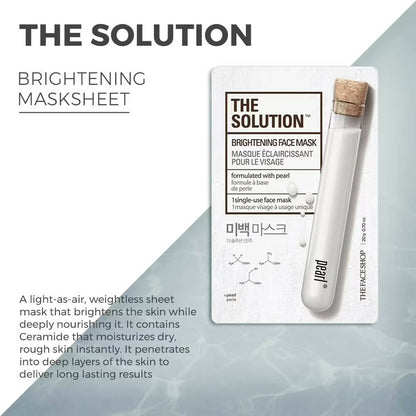 The Face Shop The Solution Brightening Pearl Face Mask - DrMediCart