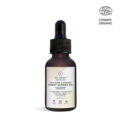 Juicy Chemistry Pure & Organic Sweet Almond Oil For Cold Pressed Carrier Oil
