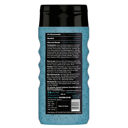 Man Matters Charcoal Body Wash With Menthol, 5% Niacinamide, Instant Cooling