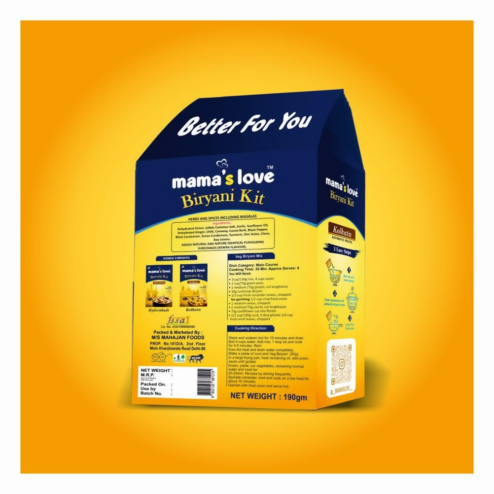 Mama's Love Biryani Kit Kolkata Authentic Recipe