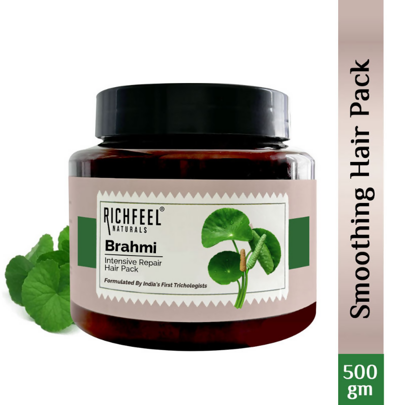 Richfeel Brahmi Hair Pack - Controls Hair Fall, Repairs Damage, Split Ends & Deeply Conditions