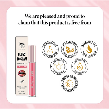 The Natural Wash Gloss To Glam Nourishing Lip Gloss  - Slush