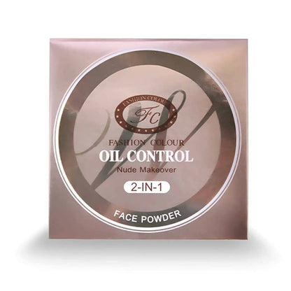 Fashion Colour Nude Makeover 2 in 1 Face Compact Powder-Shade 02 (Fair yellow)