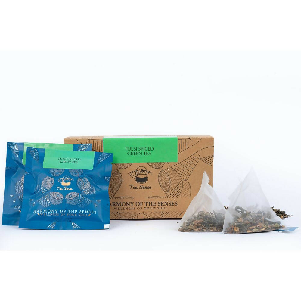 Tea Sense Tulsi Spiced Green Tea Bags Box - Drmedicart