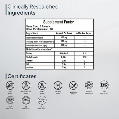 Miduty by Palak Notes Immune Shield Seasonal Allergies Capsules