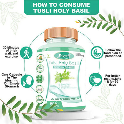 Divya Shree Tulsi Holy Basil Veggie Capsules