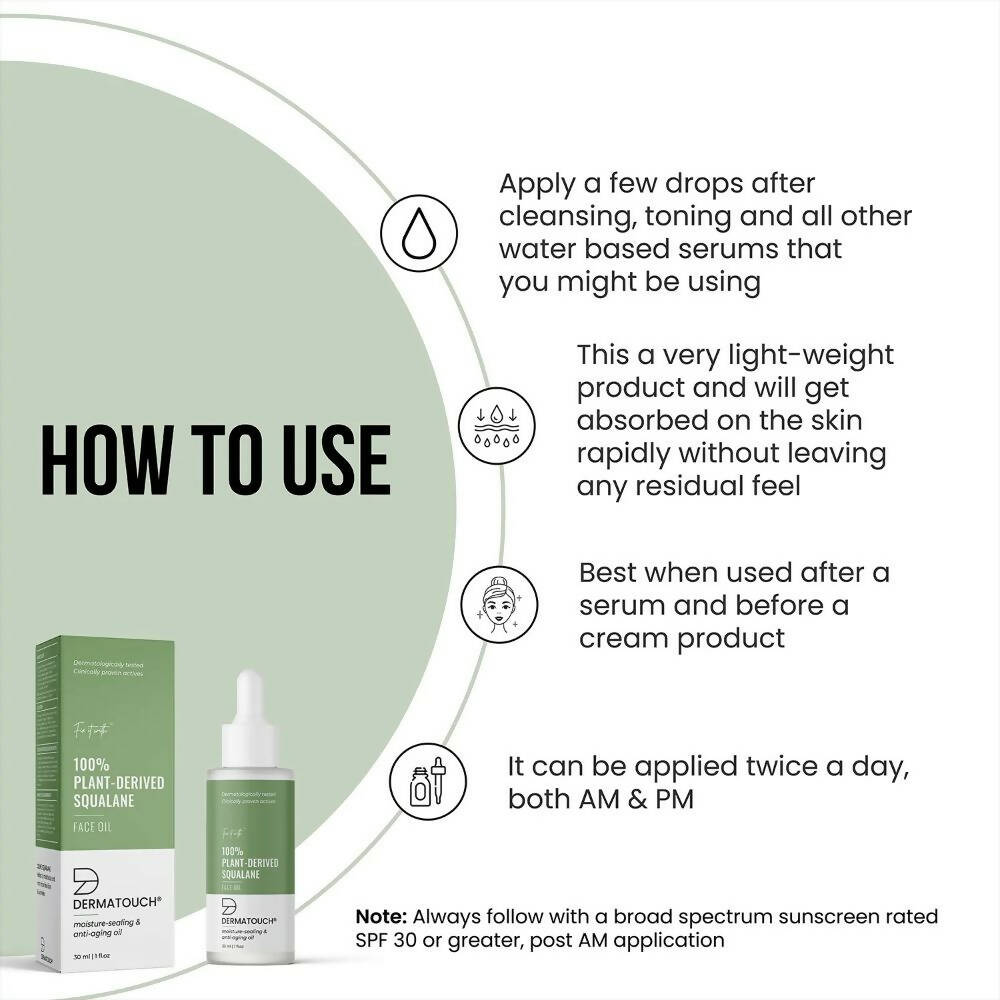 Dermatouch Genuine Plant-Derived Squalane Face Oil