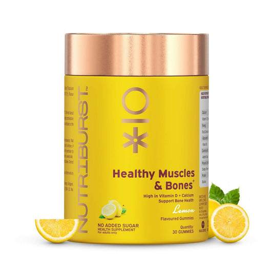 Buy Nutriburst Healthy Muscles & Bones Gummies With Calcium & Vitamin D from DrMediCart, Ship from India to USA