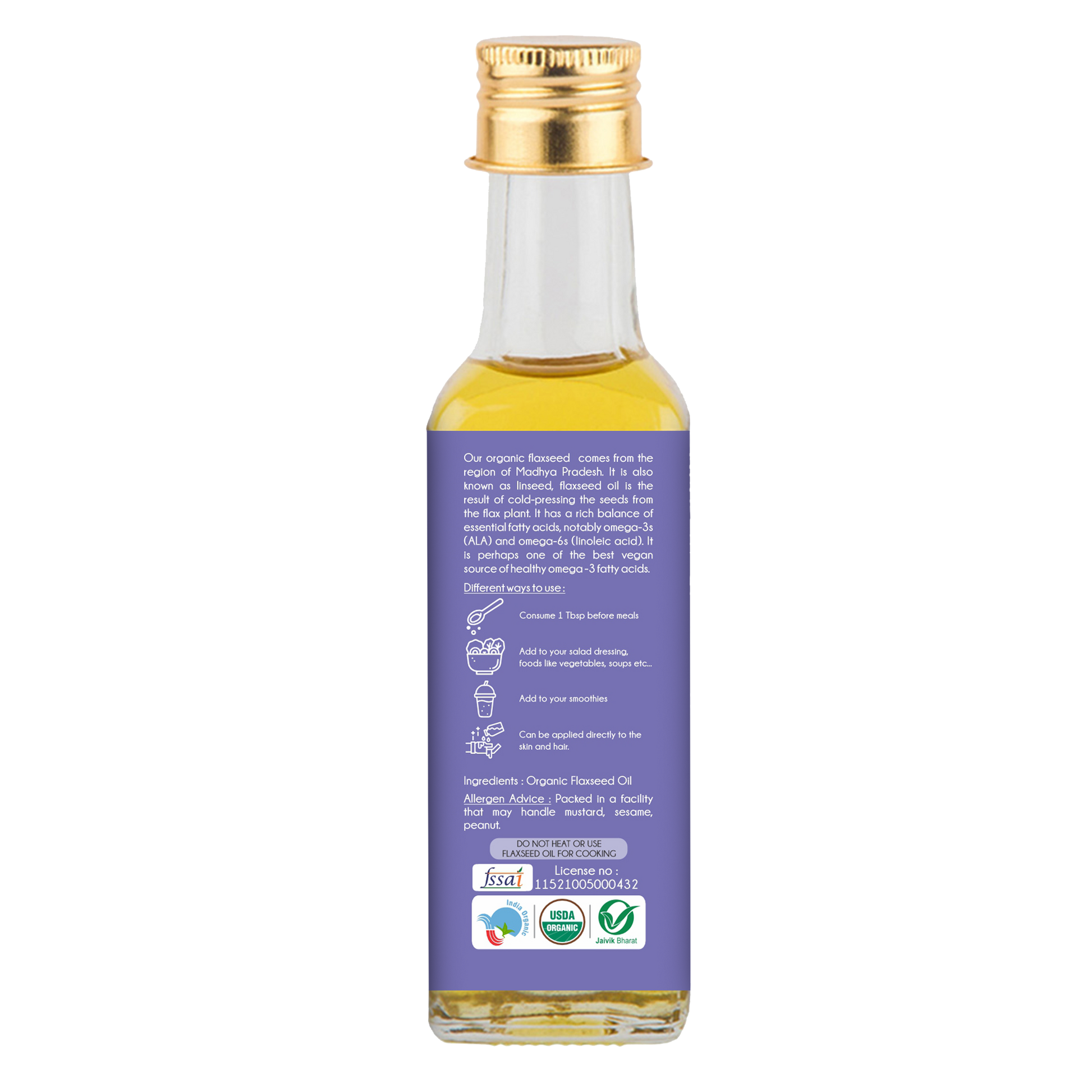Praakritik Organic Flaxseed Oil
