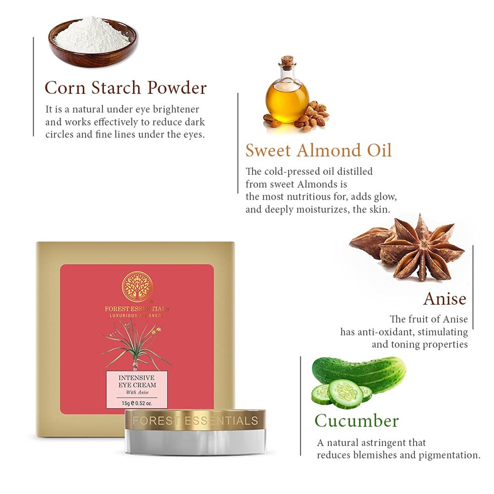 Buy Forest Essentials Intensive Eye Cream With Anise from DrMediCart, Ship from India to USA